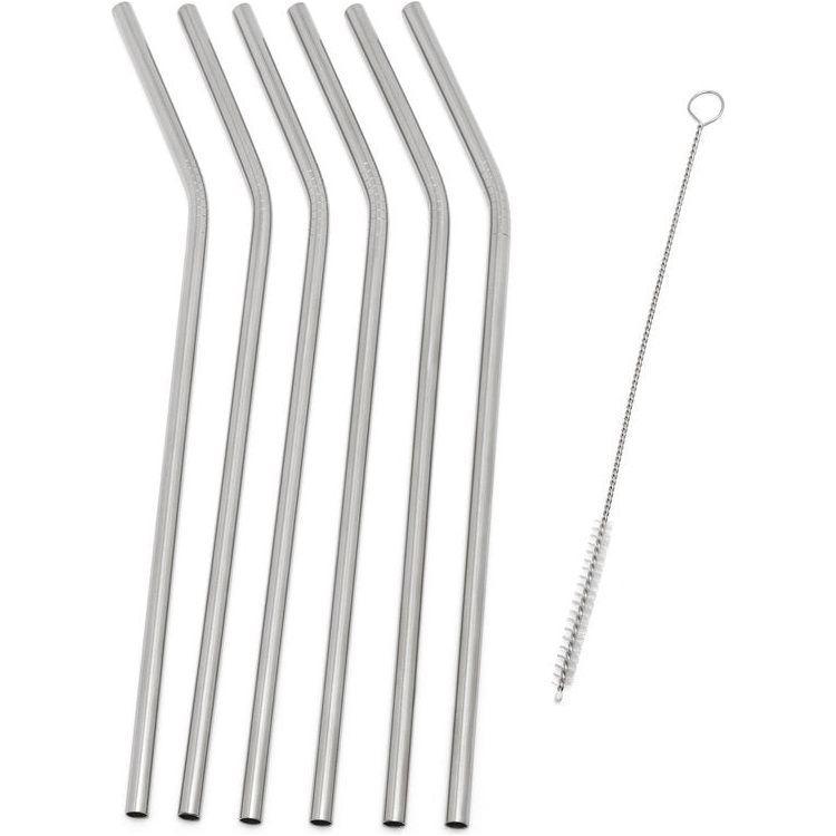 Set RVS - rietjes met borsteltje LV253011