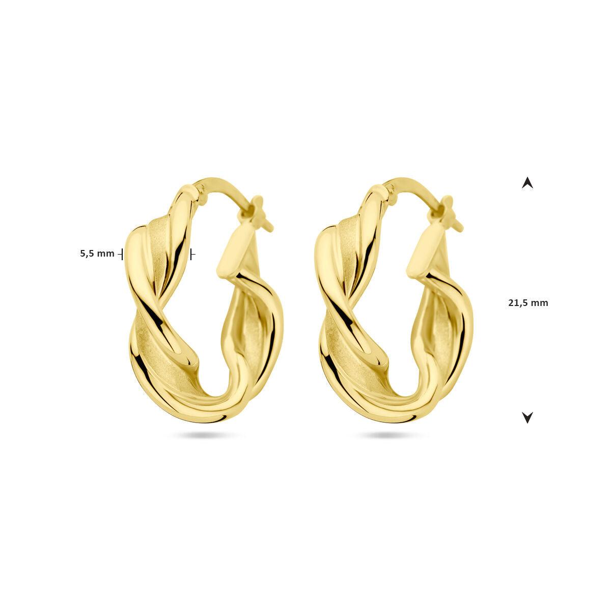 vDam 14k Geelgouden Gedraaide Oorringen 4030119