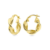 vDam 14k Geelgouden Gedraaide Oorringen 4030119