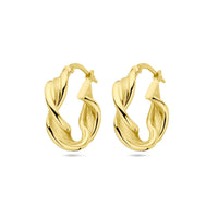 vDam 14k Geelgouden Gedraaide Oorringen 4030119