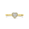 vDam 14k Geelgouden Hart Ring met Zirkonia 4030546