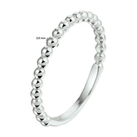 vDam Aanschuifring Bolletjes Zilver Gerhodineerd 1332273 Maat 17¾