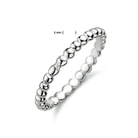 vDam Aanschuifring Bolletjes Zilver Gerhodineerd 1332456 Maat 19