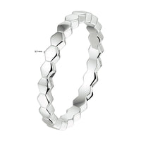 vDam Aanschuifring Zeshoek Zilver Gerhodineerd 1333105 Maat 17¾