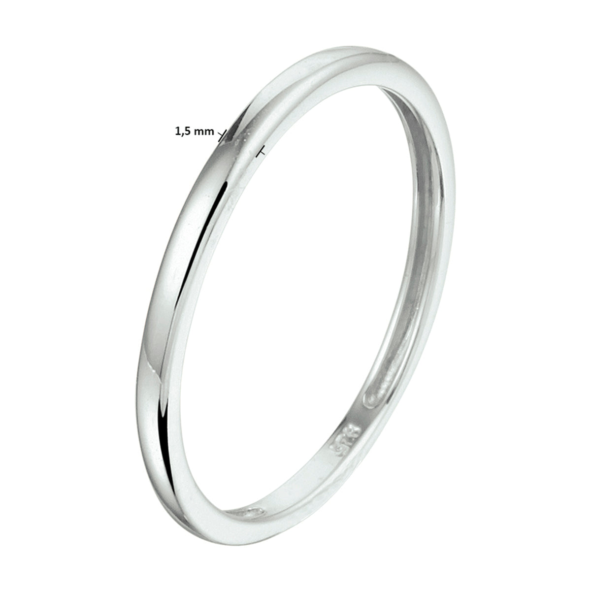 vDam Aanschuifring Zilver Gerhodineerd 1332261 Maat 17¾