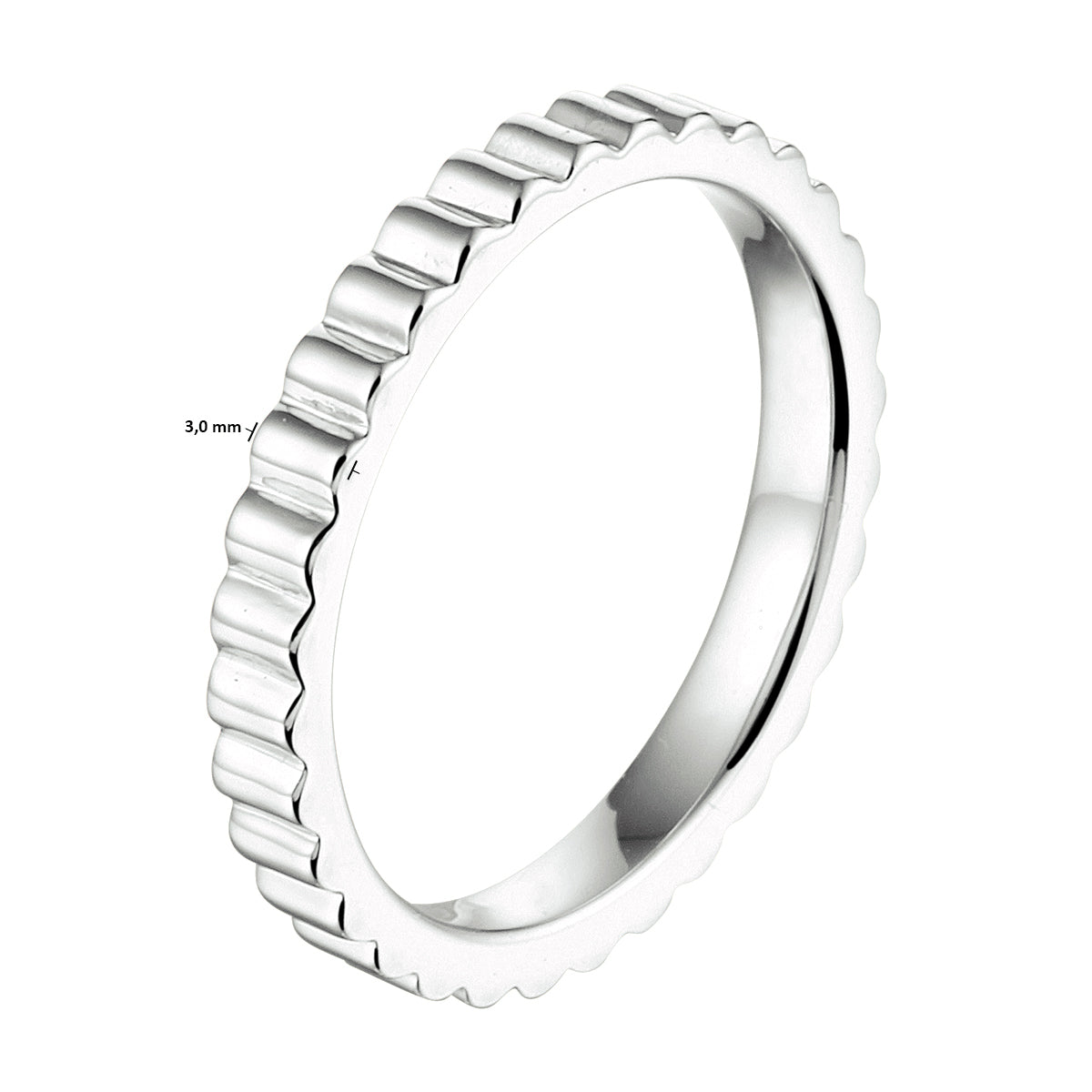 vDam Aanschuifring Zilver Gerhodineerd 1333062 Maat 16½