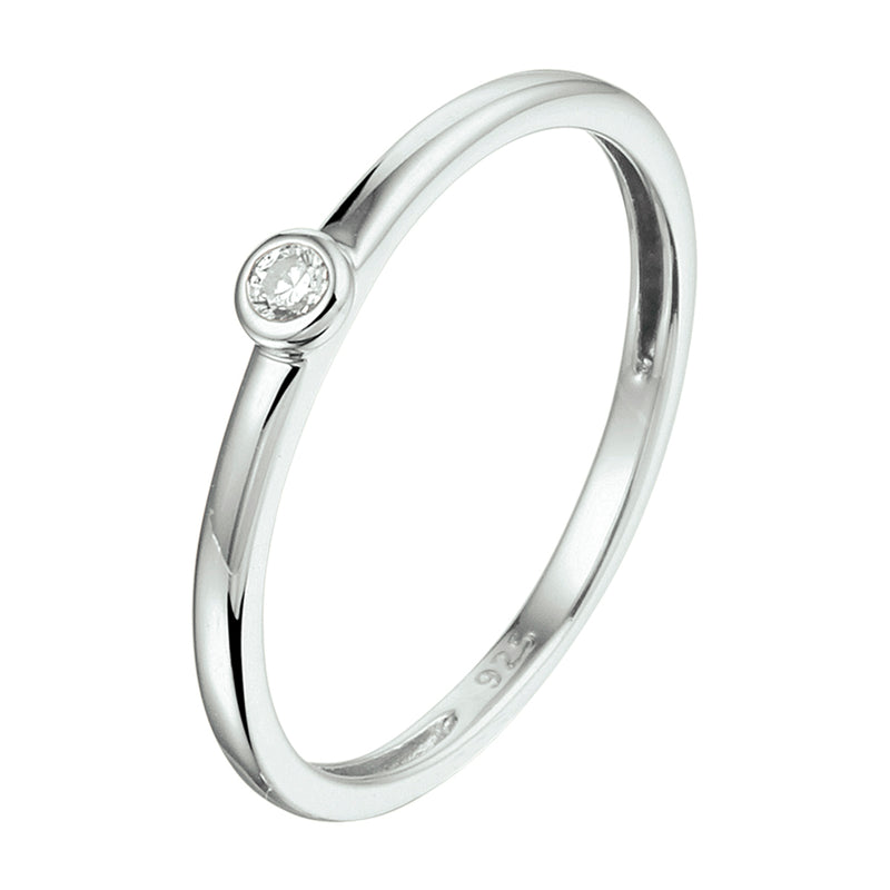 vDam Aanschuifring Zirkonia Zilver Gerhodineerd 1332288