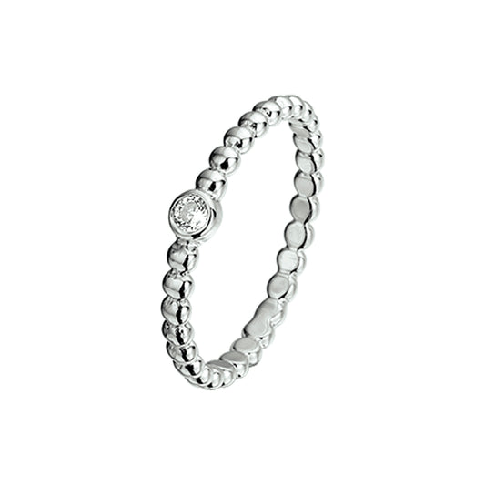 vDam Aanschuifring Zirkonia Zilver Gerhodineerd 1332472