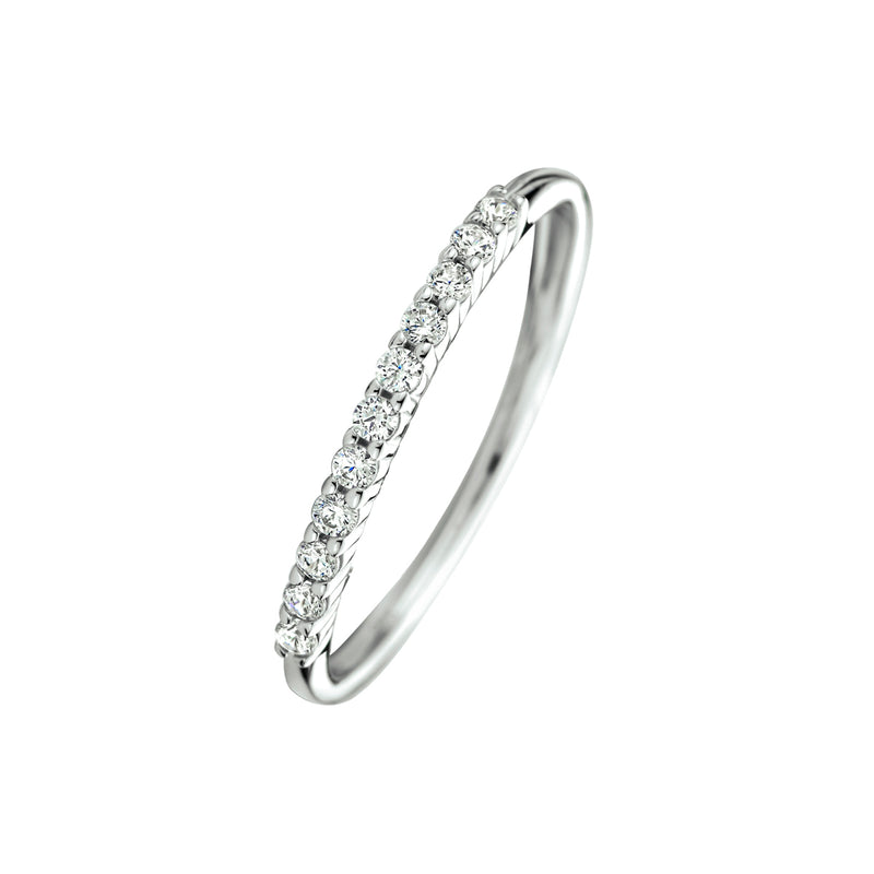 vDam Aanschuifring Zirkonia Zilver Gerhodineerd 1333869