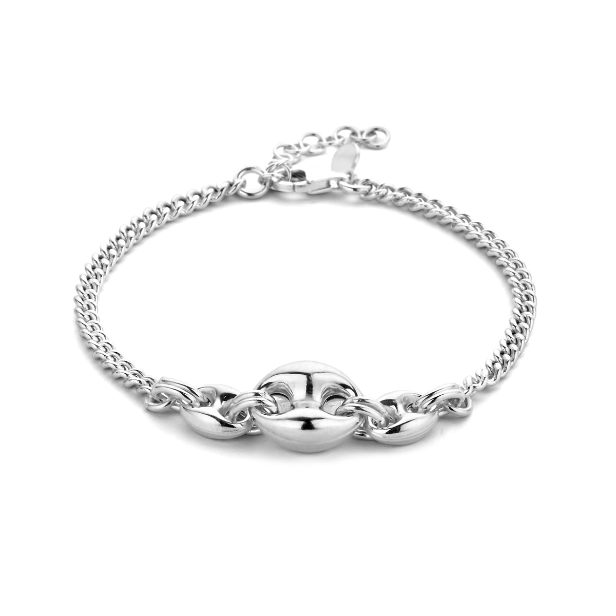 vDam Armband 10,5 Mm 16 + 3 Cm Zilver Gerhodineerd 1335661