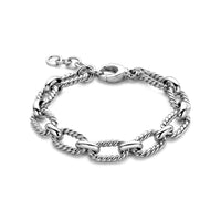 vDam Armband 10,8 Mm 19 + 3 Cm Zilver Gerhodineerd 1338134