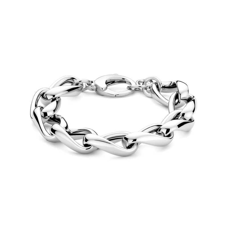 vDam Armband 12 Mm 18 + 2,5 Cm Zilver Gerhodineerd 1341818