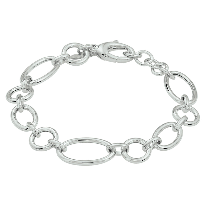 vDam Armband 12 Mm 19 + 3 Cm Zilver Gerhodineerd 1332336