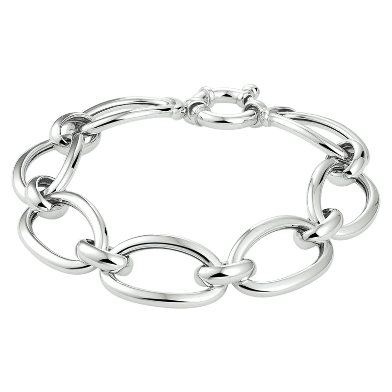 vDam Armband 14 Mm Met Groot Springslot Zilver Gerhodineerd 1333456