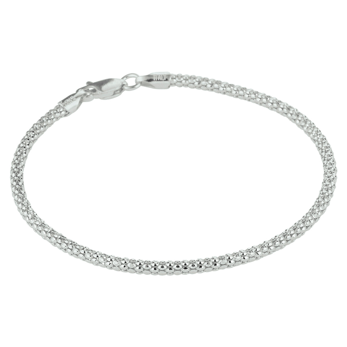 vDam Armband 2,5 Mm 18 Cm Zilver Gerhodineerd 1330496