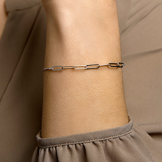 vDam Armband 3,7 Mm 17cm + 2 Cm Zilver Gerhodineerd 1332297  17cm