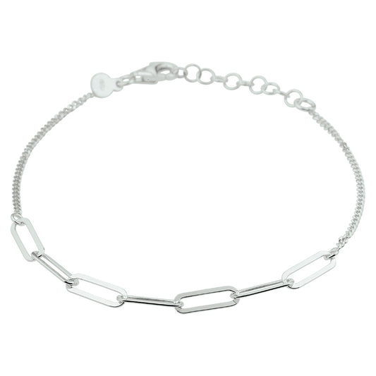 vDam Armband 3,7 Mm 17 + 2 Cm Zilver Gerhodineerd 1332297