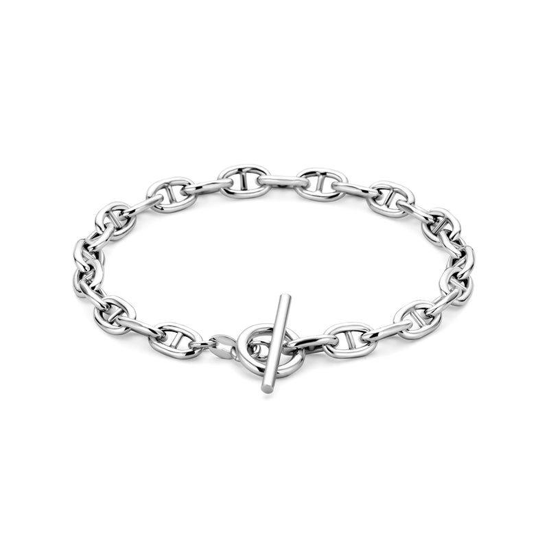 vDam Armband 5,9 Mm 19 Cm Kapittelslot Zilver Gerhodineerd 1339430