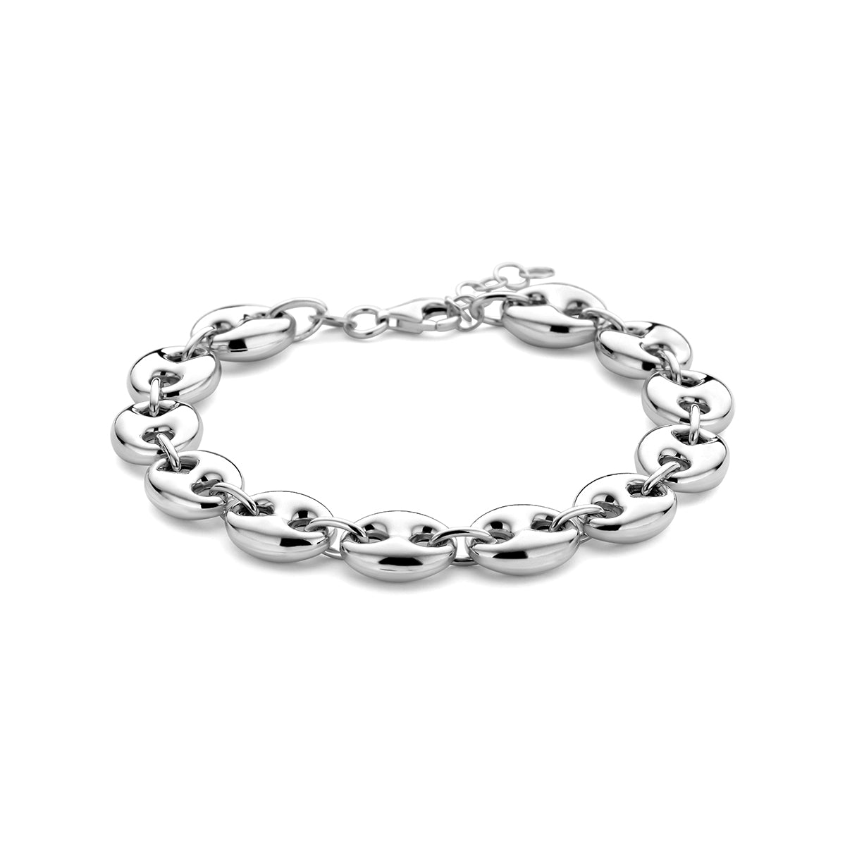 vDam Armband 9,5 Mm 17 + 2 Cm Zilver Gerhodineerd 1337743