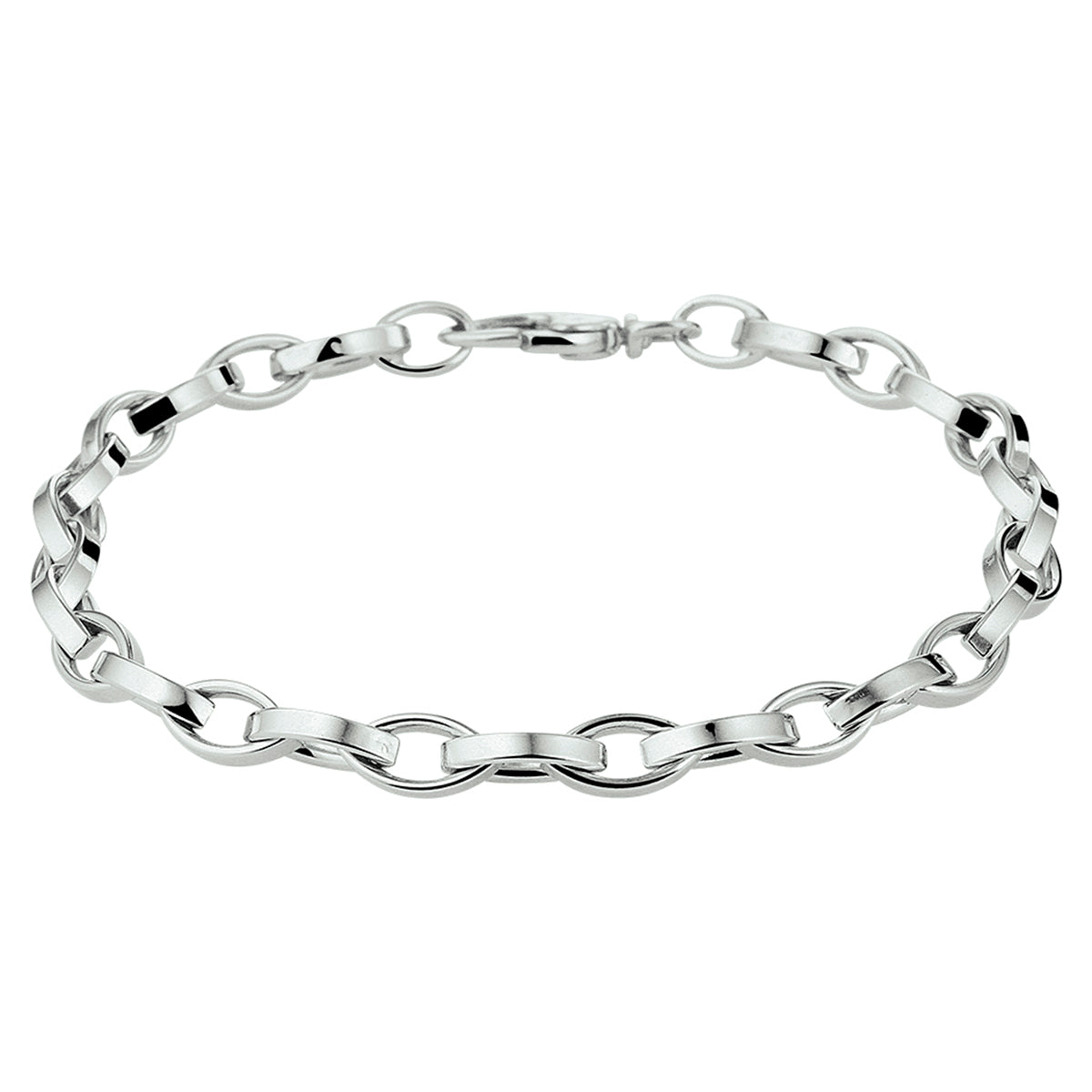 vDam Armband Anker 5,2 Mm 19 Cm Zilver Gerhodineerd 1329083