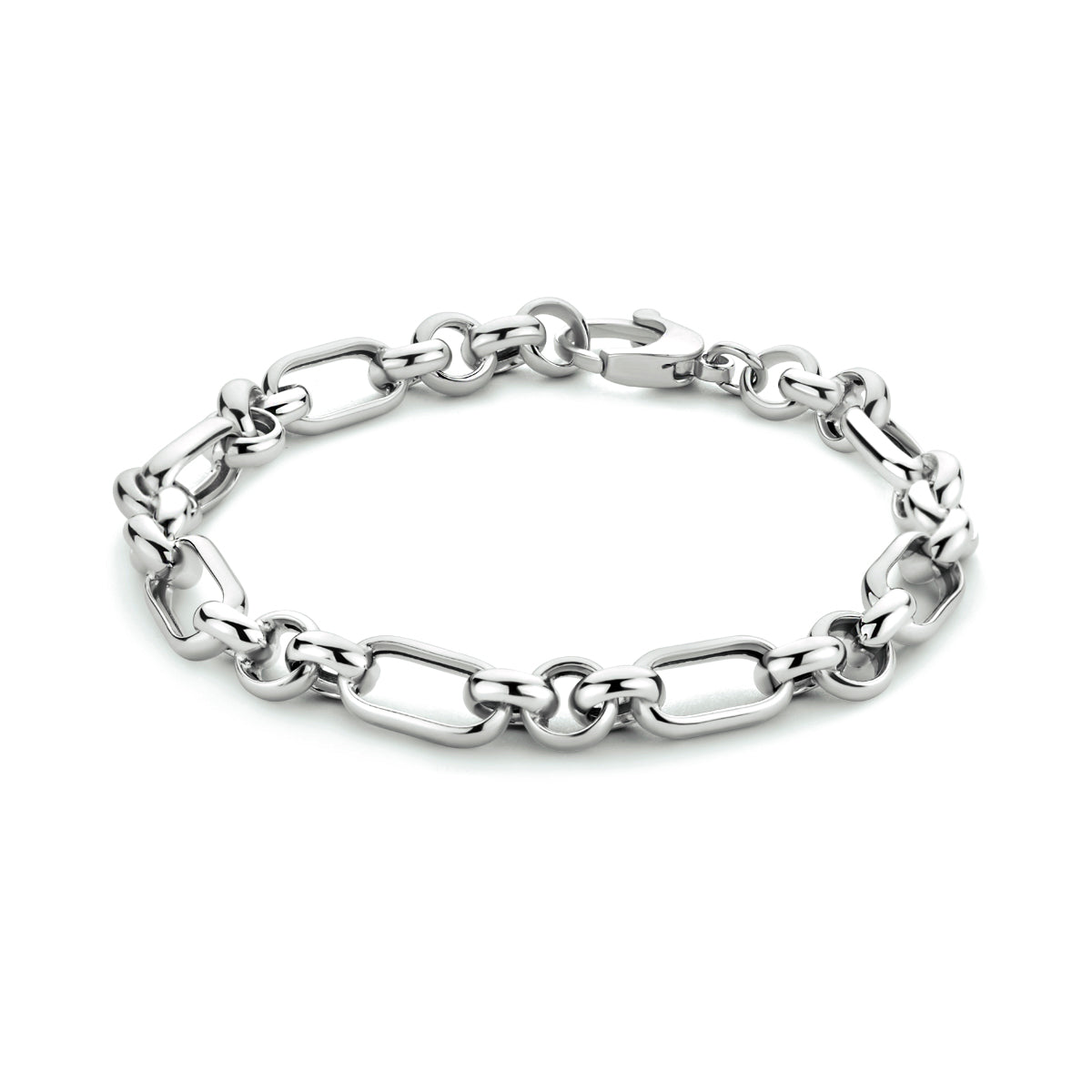 vDam Armband Anker 6,7 Mm 19 Cm Zilver Gerhodineerd 1334016