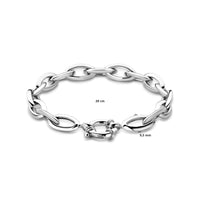 vDam Armband Anker 9,5 Mm 20cm Cm Met Groot Springslot Zilver Gerhodineerd 1340009  20cm