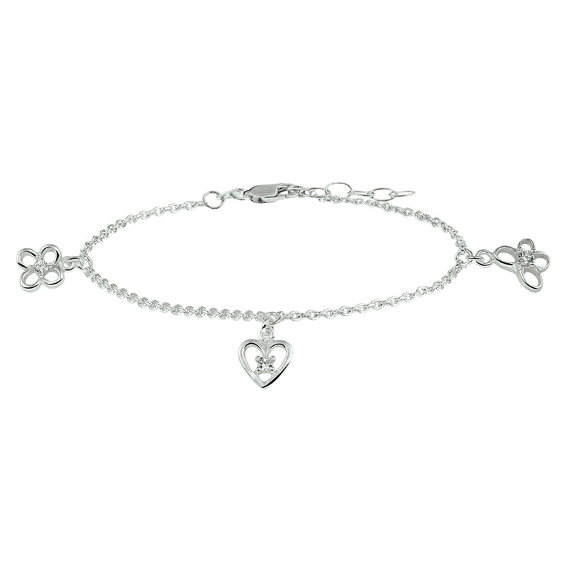 vDam Armband Bedel Assortiment 13 + 2 Cm Zilver Gerhodineerd 1329564