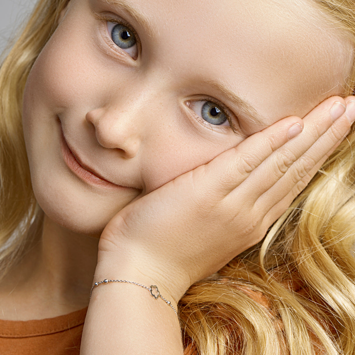 vDam Armband Bloem 13cm + 3 Cm Zilver Gerhodineerd 13cm29445  13cm