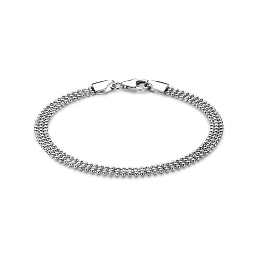 vDam Armband Bolletjes 4,5 Mm 18 Cm Zilver Gerhodineerd 1341783
