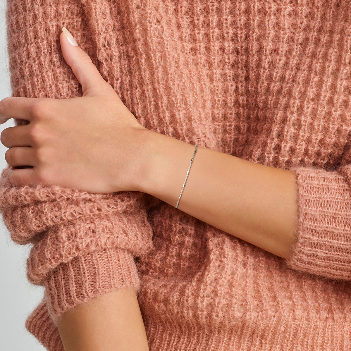 vDam Armband Buisjes 1,3 Mm 16cm + 3 Cm Zilver Gerhodineerd 1333544  16cm