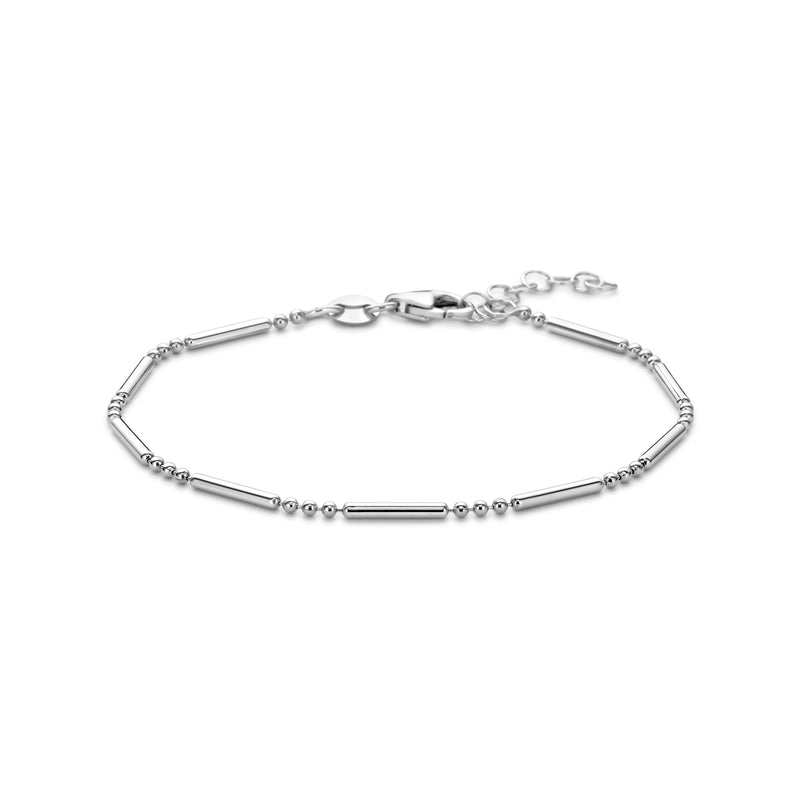 vDam Armband Buisjes 1,5 Mm 17 + 2 Cm Zilver Gerhodineerd 1341769