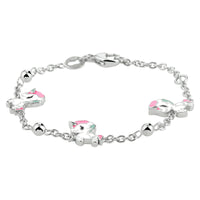 vDam Armband Eenhoorn 11 - 13 Cm Zilver Gerhodineerd 1333093