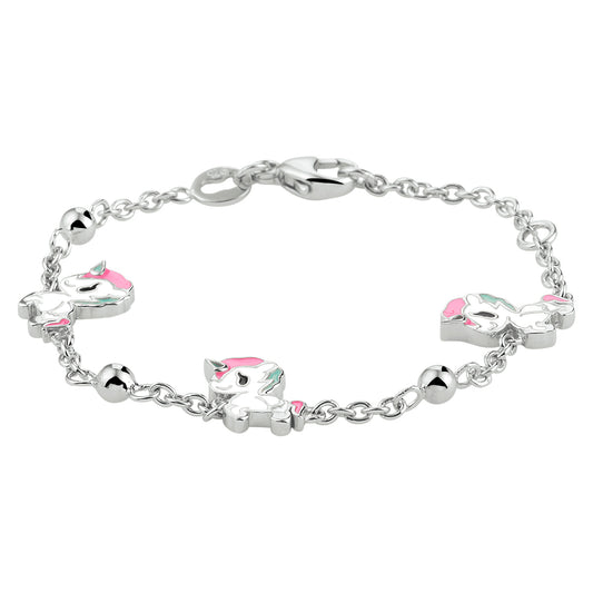 vDam Armband Eenhoorn 11 - 13 Cm Zilver Gerhodineerd 1333093