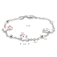 vDam Armband Eenhoorn 11cm - 13 Cm Zilver Gerhodineerd 1333093  11cm