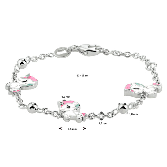 vDam Armband Eenhoorn 11cm - 13 Cm Zilver Gerhodineerd 1333093  11cm