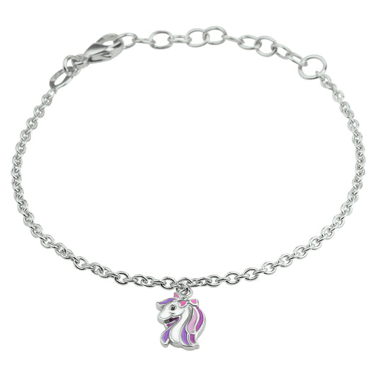 vDam Armband Eenhoorn 13 + 3 Cm Zilver Gerhodineerd 1332134