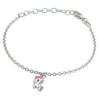 vDam Armband Eenhoorn 13 + 3 Cm Zilver Gerhodineerd 1332136