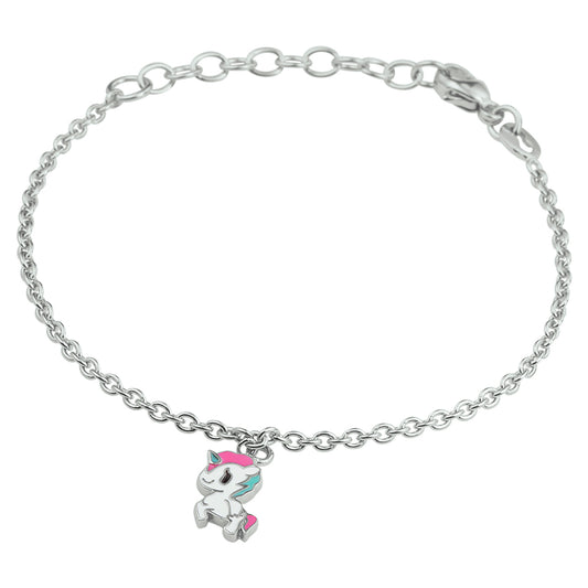 vDam Armband Eenhoorn 13 + 3 Cm Zilver Gerhodineerd 1332136