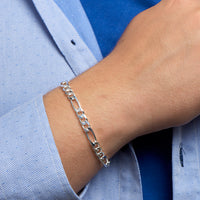 vDam Armband Figaro 6,0 Mm 21cm Cm Zilver Gerhodineerd 1329694  21cm