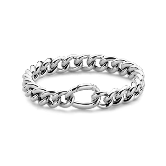 vDam Armband Gourmette 10,5 Mm 20 Cm Zilver Gerhodineerd 1340744