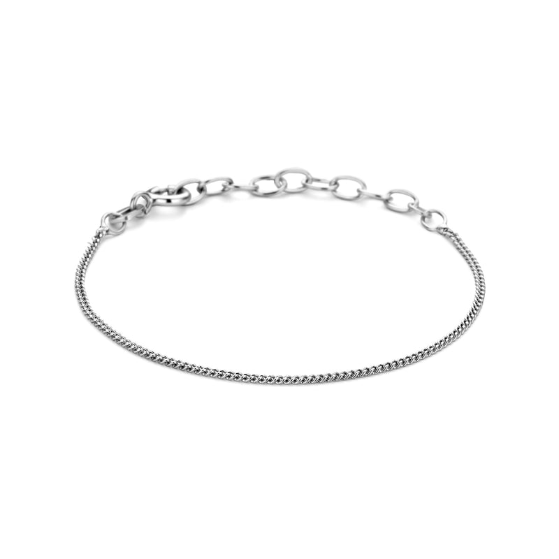 vDam Armband Gourmette 4-zijdes Geslepen 1,2 Mm Zilver Gerhodineerd 1337043