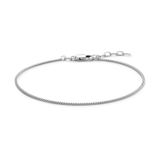 vDam Armband Gourmette 4-zijdes Geslepen 1,4 Mm 19 + 2 Cm (heren Lengte) Zilver Gerhodineerd 1337021
