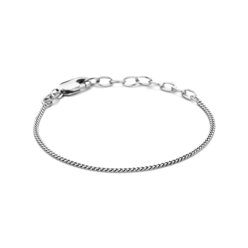 vDam Armband Gourmette 4-zijdes Geslepen 1,4 Mm Zilver Gerhodineerd 1337040