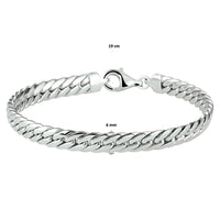 vDam Armband Gourmette 4-zijdes Geslepen 6,0 Mm 19cm Cm Zilver Gerhodineerd 1329313  19cm
