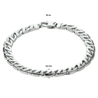 vDam Armband Gourmette 6,6 Mm Zilver Gerhodineerd 1330507  20cm