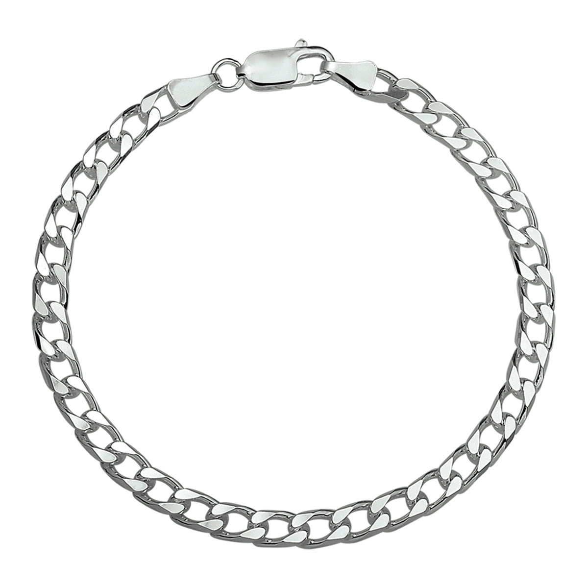 vDam Armband Gourmette 6-zijdes Geslepen 5,0 Mm 20 Cm Zilver Gerhodineerd 1329688