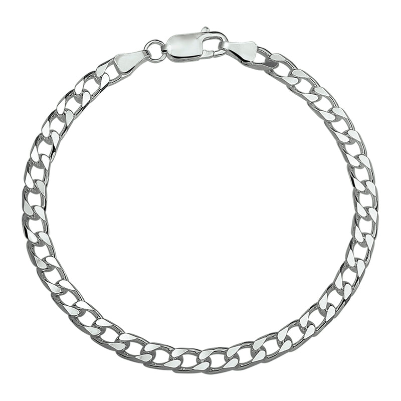 vDam Armband Gourmette 6-zijdes Geslepen 5,0 Mm 20 Cm Zilver Gerhodineerd 1329688
