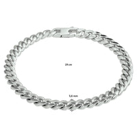 vDam Armband Gourmette 6-zijdes Geslepen 5,6 Mm 19cm Cm Zilver Gerhodineerd 1332397  19cm
