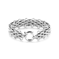 vDam Armband Groot Slot 16,5 Mm 19,5 Cm Zilver Gerhodineerd 1340860