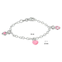 vDam Armband Hart 13cm Cm Zilver Gerhodineerd 13cm29623  13cm